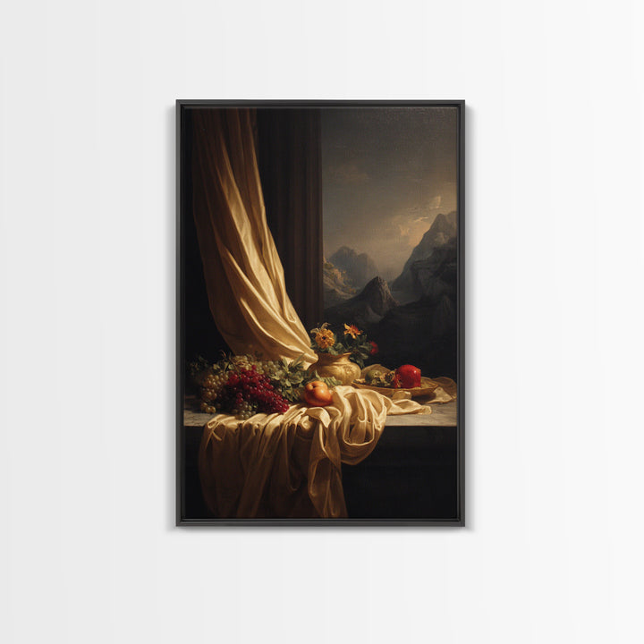 Theatrical Stormy Landscape Canvas Print, Baroque Art, Fine Art Print, Living Room Decor, Fine Art, Ornate, Painting, BAO-2x3-66