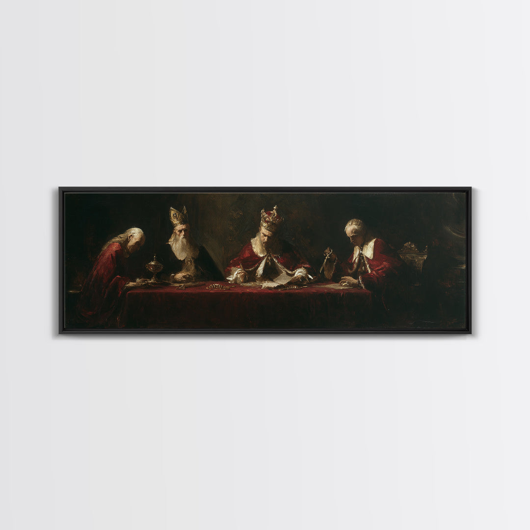 Dark Red Velvet Framed Canvas Print, Baroque Art, Contemporary Art, Living Room Decor, Fine Art, Ornate, 3d Wall Art, BAO-3x1-87
