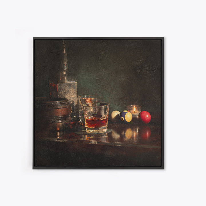 Pool Hall Eight Ball Canvas Print, Bar Art, Room Decor, Bar Decor, Fine Art, Kitchen Decor, Bar Cart, Kitchen Wall Art, BAR-1x1-91