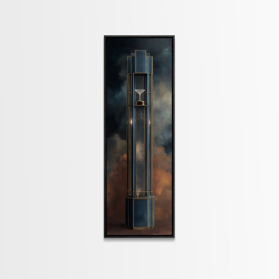 Champagne Coupe Tower Framed Canvas Print, Bar Art, Modern Decor, Bar Decor, Fine Art, Wall Decor, Art Print, BAR-1x3-46