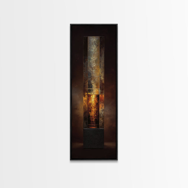 Midnight Manhattan Cocktail Framed Canvas Print, Bar Art, Kitchen Wall Decor, Bar Decor, Fine Art, Bar Cart Art, BAR-1x3-84
