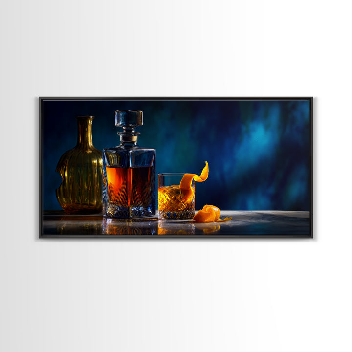 Old Fashioned Cocktail Canvas Print, Bar Art, Canvas Wall Art, Bar Decor, Oil Painting, Funky Wall Art, Bar Signs, BAR-2x1-21