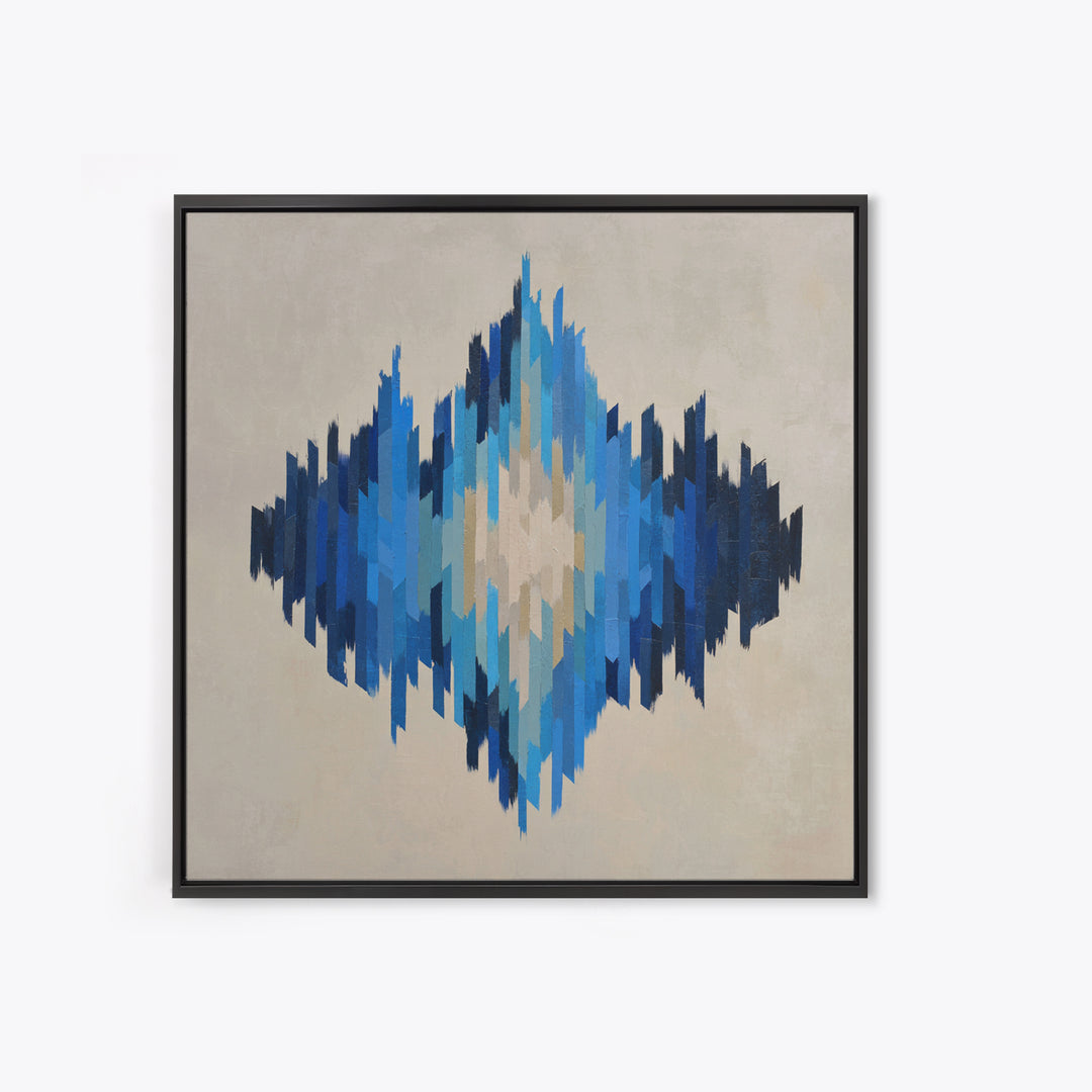 Abstract Soundwave Art Canvas Print, Basement Art, Mid Century Modern, Living Room Decor, Abstract Art, Retreat, BAS-1x1-20