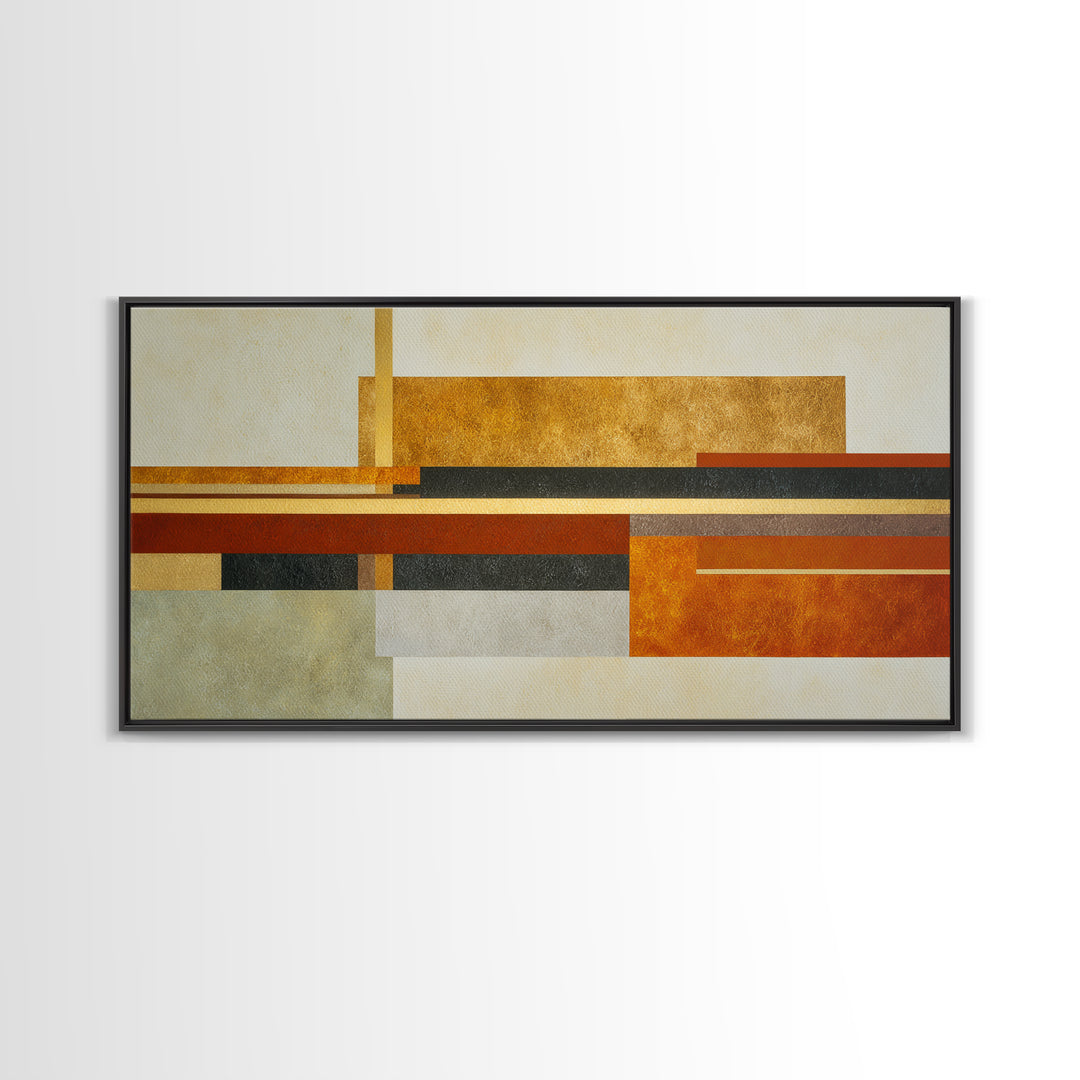 Sports Jersey Abstract Framed Canvas Print, Basement Art, Minimalist Decor, Living Room Decor, Fine Art, Retreat, Western Decor, BAS-2x1-50