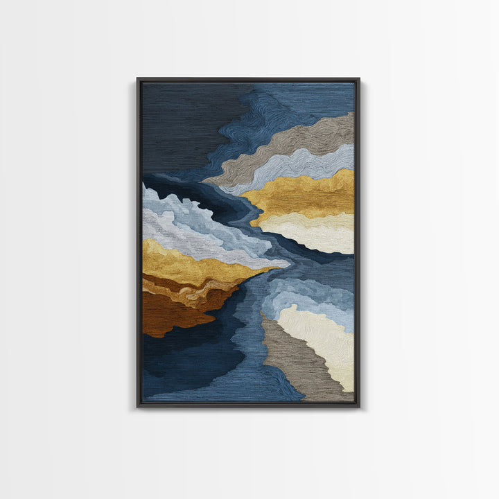 Abstract Soundwave Art Framed Canvas Print, Basement Art, Bar Decor, Living Room Decor, Abstract Art, Retreat, Game Room Decor, BAS-2x3-76