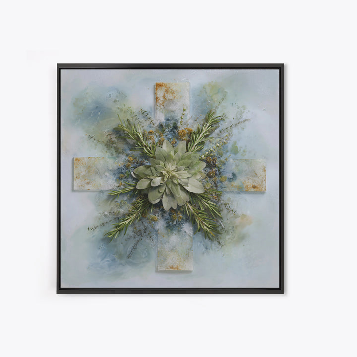 Botanical Bath Herb Arrangement Canvas Print, Bathroom Art, Modern Wall Art, Bathroom Decor, Fine Art, Spa, Wall Decor, BAT-1x1-17