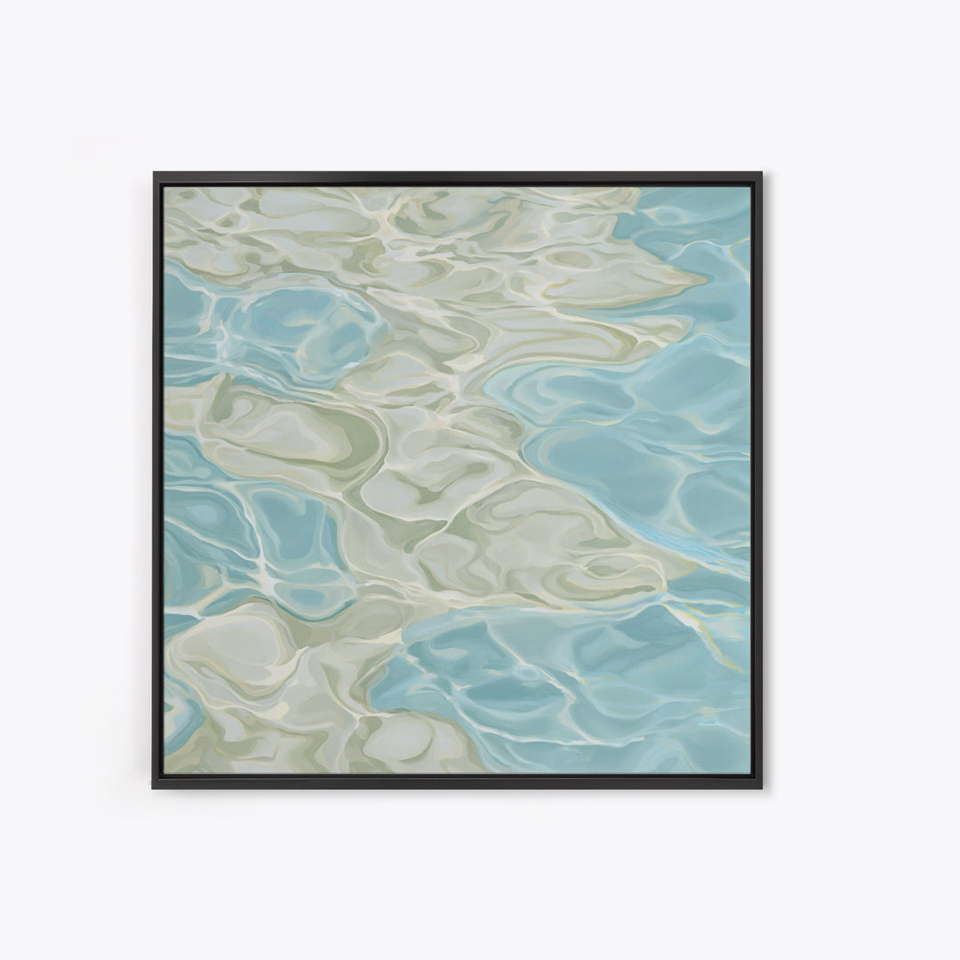 Abstract Water Ripples Framed Canvas Print, Bathroom Art, Halloween Art, Bathroom Decor, Abstract Art, Spa, Textured Painting, BAT-1x1-29