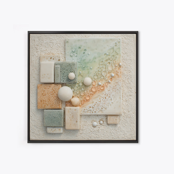 Coral and Shell Arrangement Canvas Print, Bathroom Art, Dopamine Decor, Bathroom Decor, Fine Art, Spa, Halloween Art, BAT-1x1-35