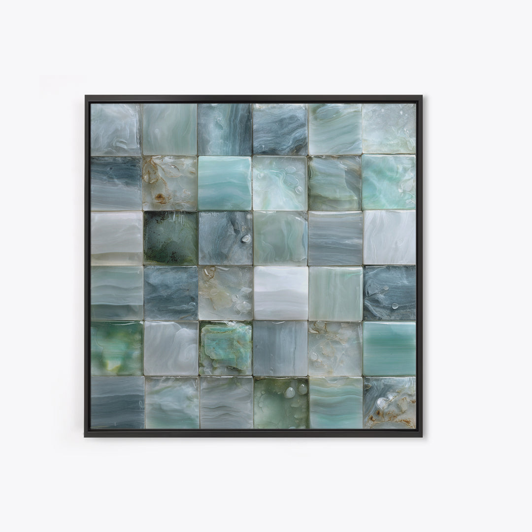 Soft Cloud and Rain Composition Framed Canvas Print, Bathroom Art, Bathroom Wall Decor, Bathroom Decor, Oil Painting, Spa, BAT-1x1-43