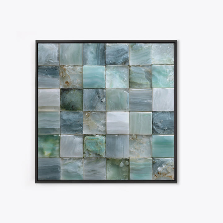 Soft Cloud and Rain Composition Framed Canvas Print, Bathroom Art, Bathroom Wall Decor, Bathroom Decor, Oil Painting, Spa, BAT-1x1-43