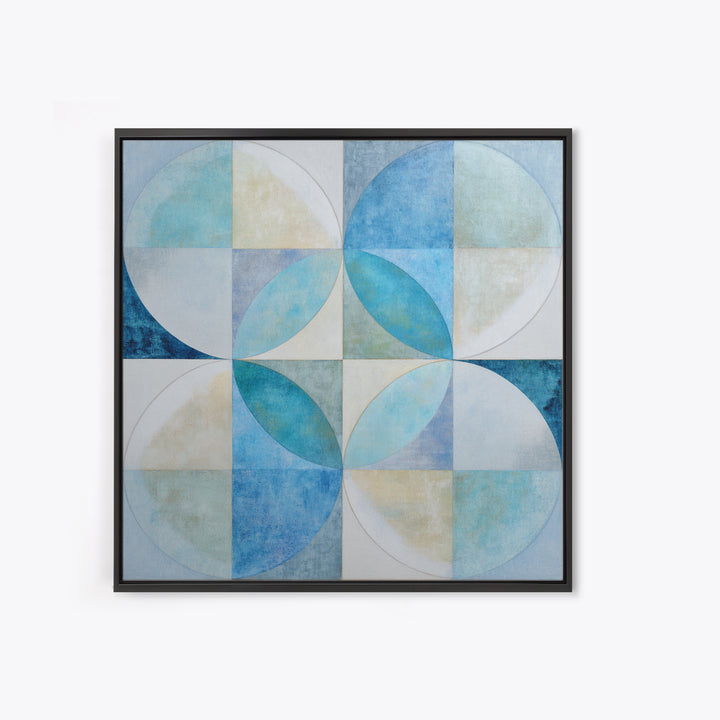 Clean Geometric Forms Canvas Print, Bathroom Art, Bathroom Wallpaper, Bathroom Decor, Abstract Art, Spa, Luxury Decor, BAT-1x1-45