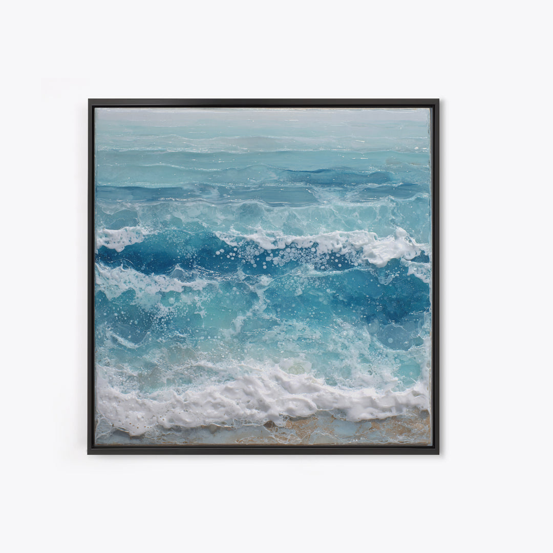 Calming Blue Ocean Wave Study Canvas Print, Bathroom Art, Funny Bathroom Art, Bathroom Decor, Fine Art, Spa, Art Print, BAT-1x1-49