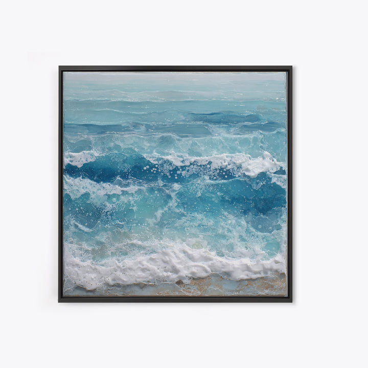 Calming Blue Ocean Wave Study Canvas Print, Bathroom Art, Funny Bathroom Art, Bathroom Decor, Fine Art, Spa, Art Print, BAT-1x1-49