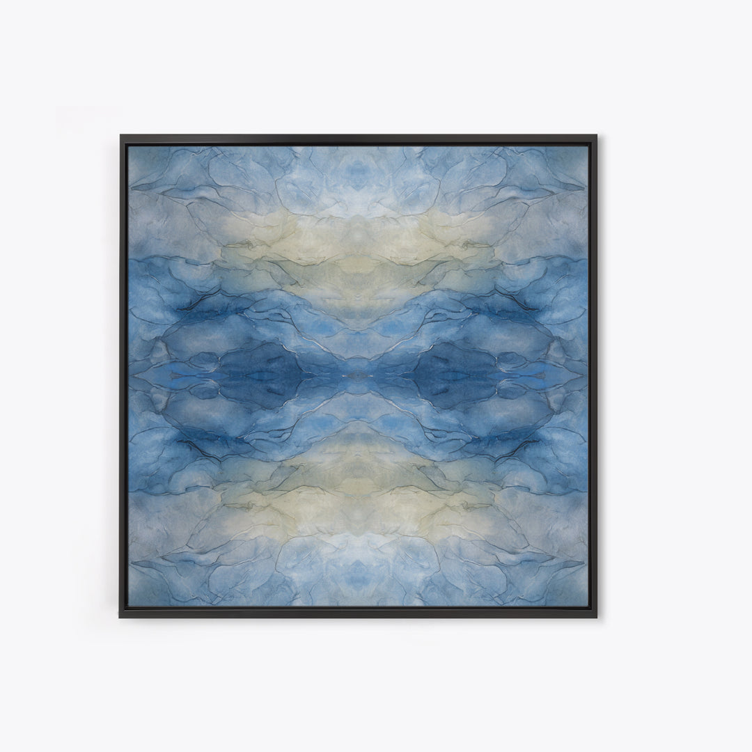 Soft Cloud and Rain Composition Framed Canvas Print, Bathroom Art, Trendy Wall Art, Bathroom Decor, Fine Art, Spa, BAT-1x1-67