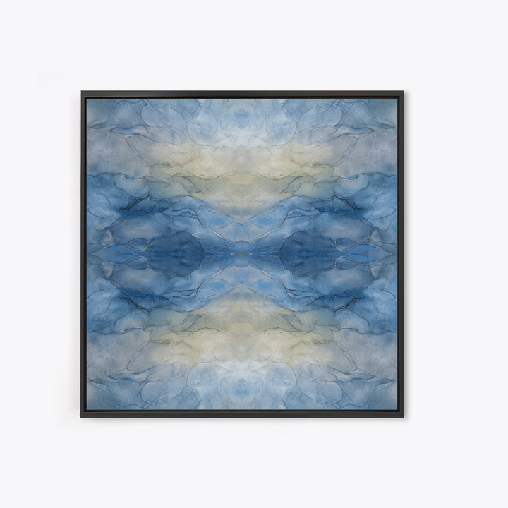 Soft Cloud and Rain Composition Framed Canvas Print, Bathroom Art, Trendy Wall Art, Bathroom Decor, Fine Art, Spa, BAT-1x1-67