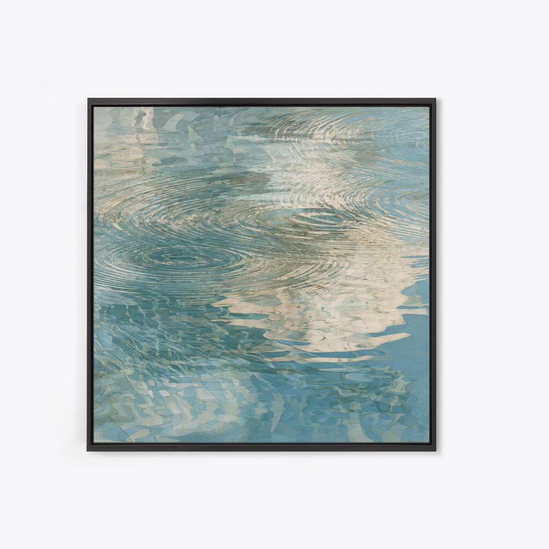 Abstract Water Ripples Canvas Print, Bathroom Art, Modern Decor, Bathroom Decor, Fine Art, Spa, Home Decor, Poster, Digital Art, BAT-1x1-77