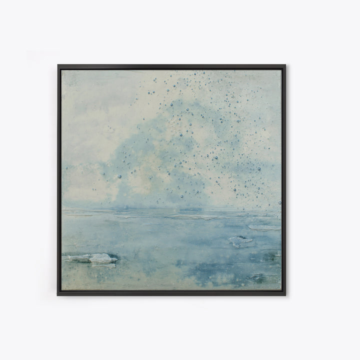 Soft Cloud and Rain Composition Canvas Print, Bathroom Art, Fine Art Print, Bathroom Decor, Fine Art, Spa, Poster, Digital Art, BAT-1x1-91