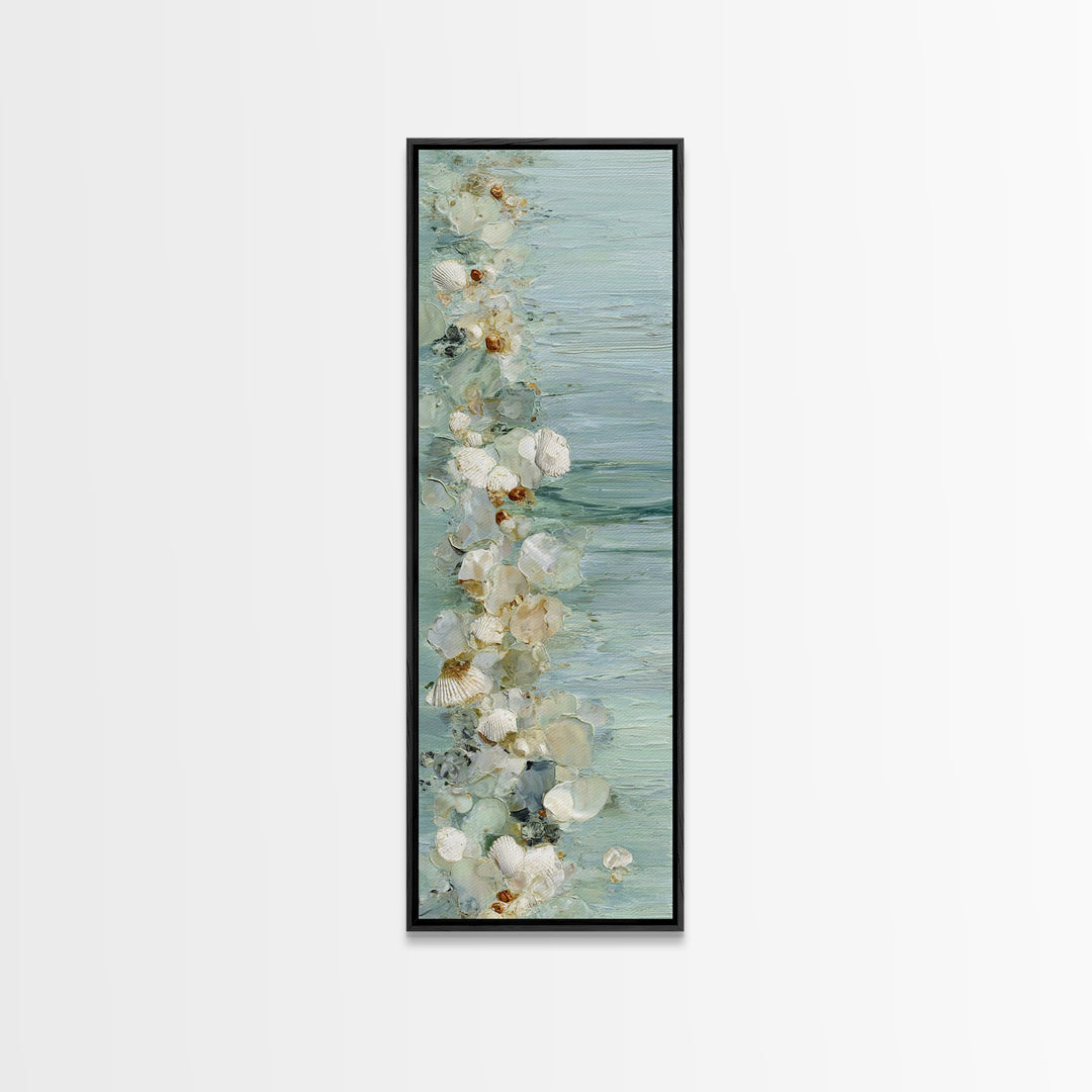 Oyster Shell Study Canvas Print, Bathroom Art, Digital Print, Bathroom Decor, Fine Art, Spa, Funny Bathroom Art, Halloween Art, BAT-1x3-10