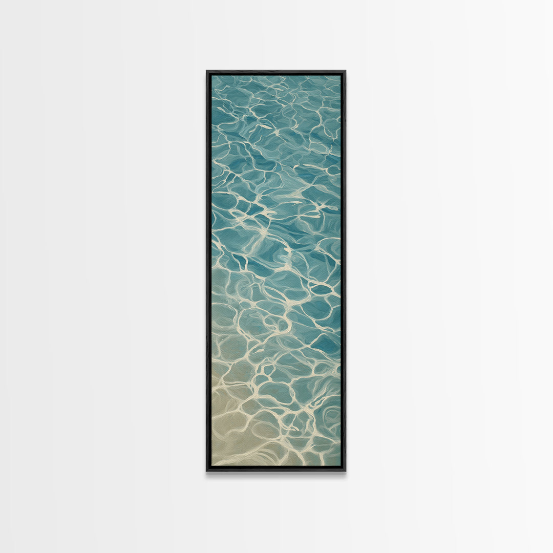 Abstract Water Ripples Canvas Print, Bathroom Art, Modern Decor, Bathroom Decor, Fine Art, Spa, Home Decor, Poster, Digital Art, BAT-1x3-17