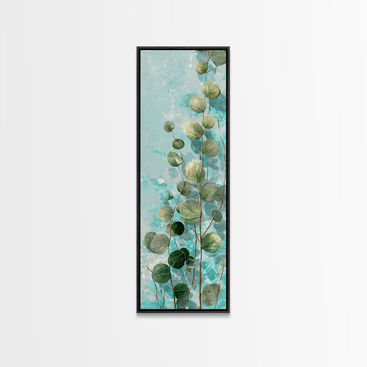 Spa Eucalyptus Branch Canvas Print, Bathroom Art, Retro Wall Art, Bathroom Decor, Fine Art, Spa, Modern Decor, Fine Art Print, BAT-1x3-38