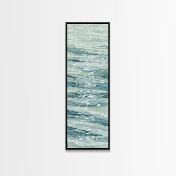 Abstract Water Ripples Canvas Print, Bathroom Art, Framed Wall Art, Bathroom Decor, Abstract Art, Spa, Bathroom Art Decor, BAT-1x3-41