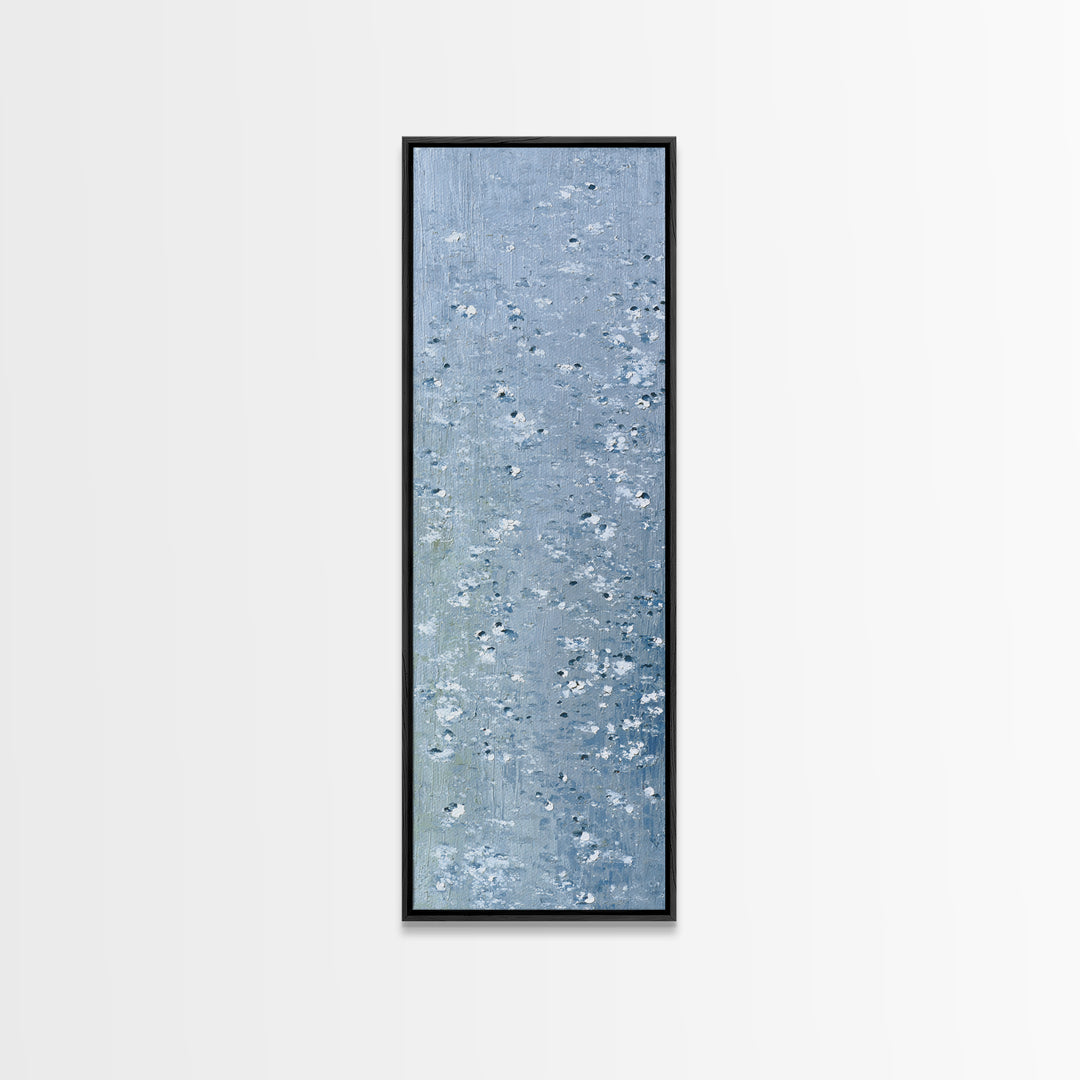 Soft Cloud and Rain Composition Framed Canvas Print, Bathroom Art, Digital Wall Art, Bathroom Decor, Spa, Unique Wall Art, BAT-1x3-79