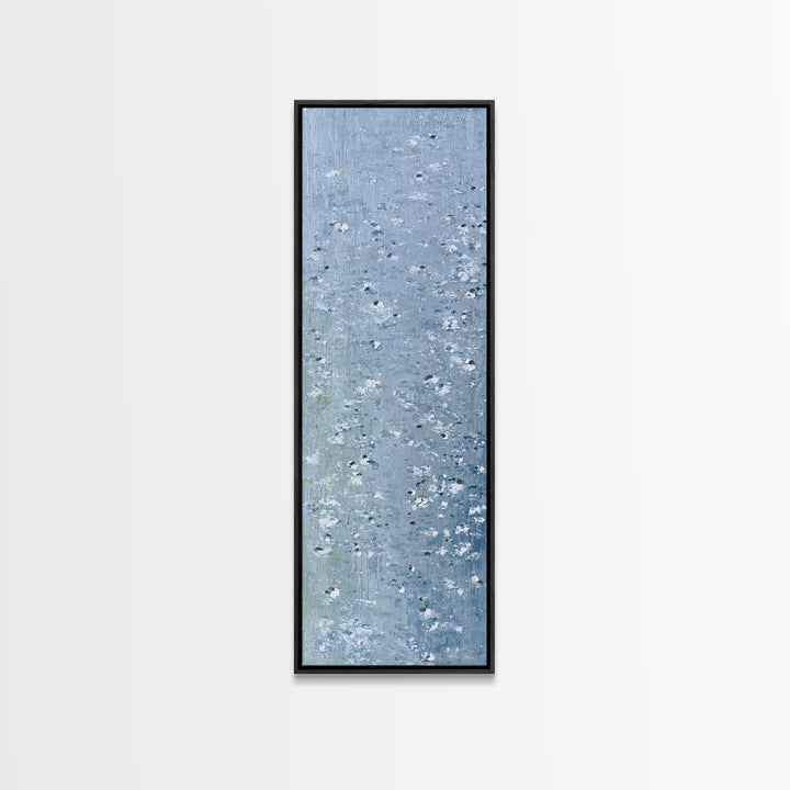 Soft Cloud and Rain Composition Framed Canvas Print, Bathroom Art, Digital Wall Art, Bathroom Decor, Spa, Unique Wall Art, BAT-1x3-79