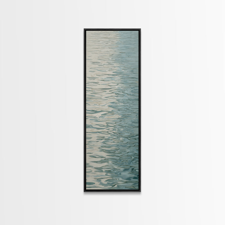 Abstract Water Ripples Canvas Print, Bathroom Art, Dog Portrait, Bathroom Decor, Abstract Art, Spa, Minimalist Wall Art, BAT-1x3-89