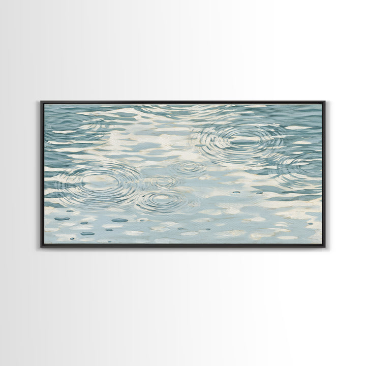 Abstract Water Ripples Framed Canvas Print, Bathroom Art, Art Print, Bathroom Decor, Fine Art, Spa, Custom Pet Portrait, BAT-2x1-1