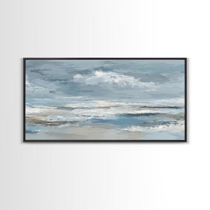 Soft Cloud and Rain Composition Canvas Print, Bathroom Art, Home Decor, Bathroom Decor, Oil Painting, Spa, Canvas Wall Art, BAT-2x1-39