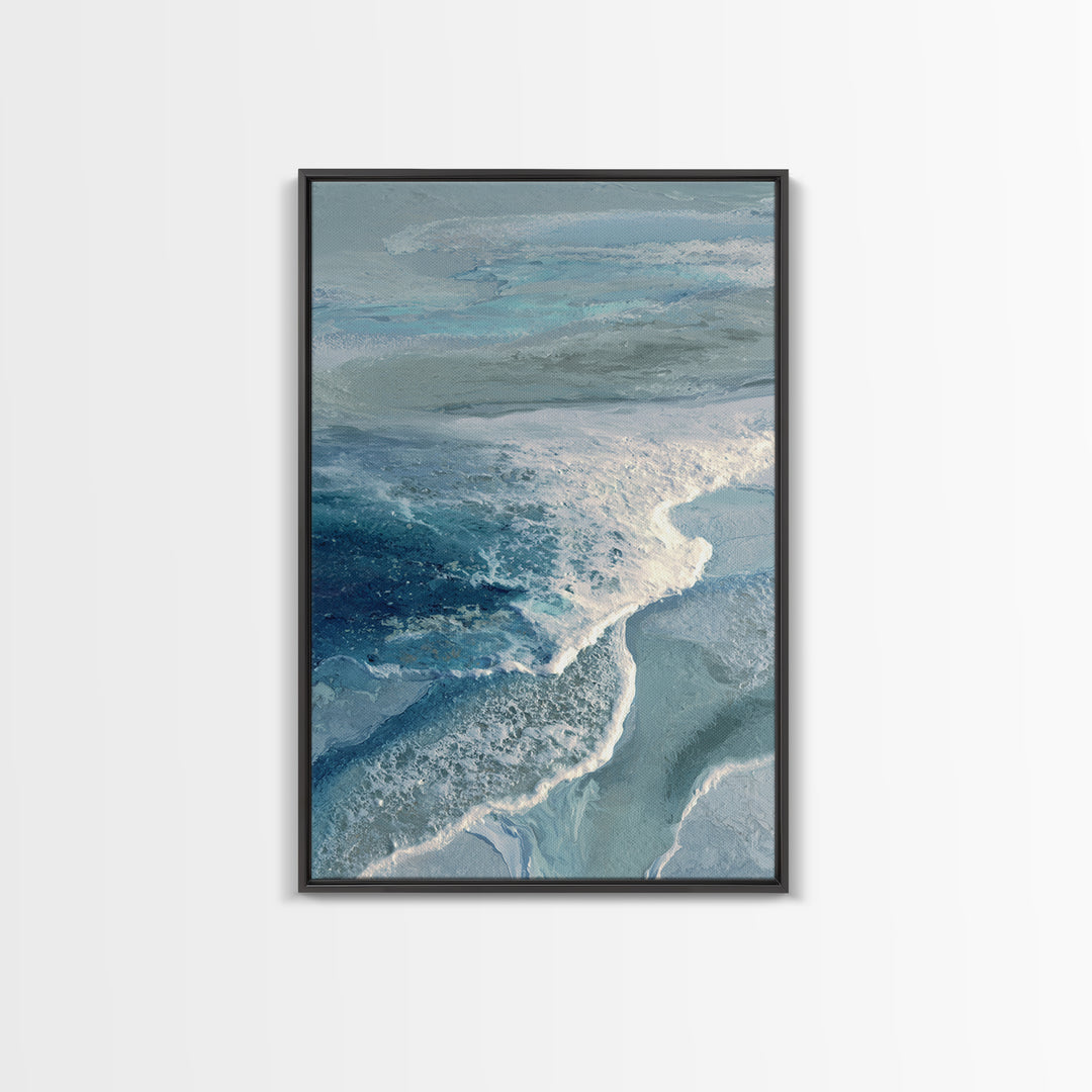 Calming Blue Ocean Wave Study Canvas Print, Bathroom Art, Digital Wall Art, Bathroom Decor, Fine Art, Spa, Unique Wall Art, BAT-2x3-57