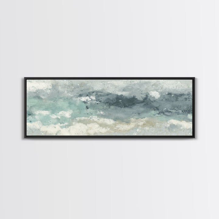 Soft Cloud and Rain Composition Canvas Print, Bathroom Art, Statement Artwork, Bathroom Decor, Fine Art, Spa, Digital Art, BAT-3x1-35