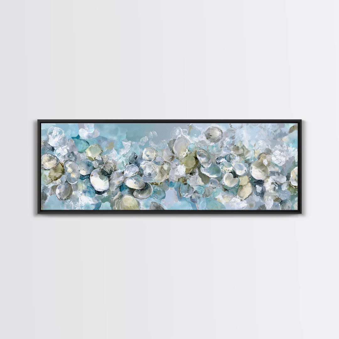 Oyster Shell Study Canvas Print, Bathroom Art, Bathroom Wallpaper, Bathroom Decor, Oil Painting, Spa, Luxury Decor, Art Print, BAT-3x1-62
