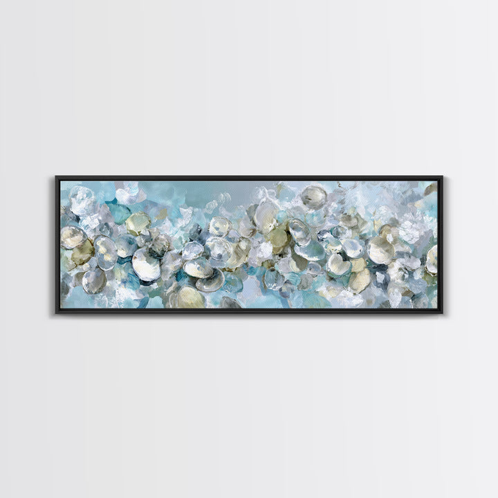 Oyster Shell Study Canvas Print, Bathroom Art, Bathroom Wallpaper, Bathroom Decor, Oil Painting, Spa, Luxury Decor, Art Print, BAT-3x1-62