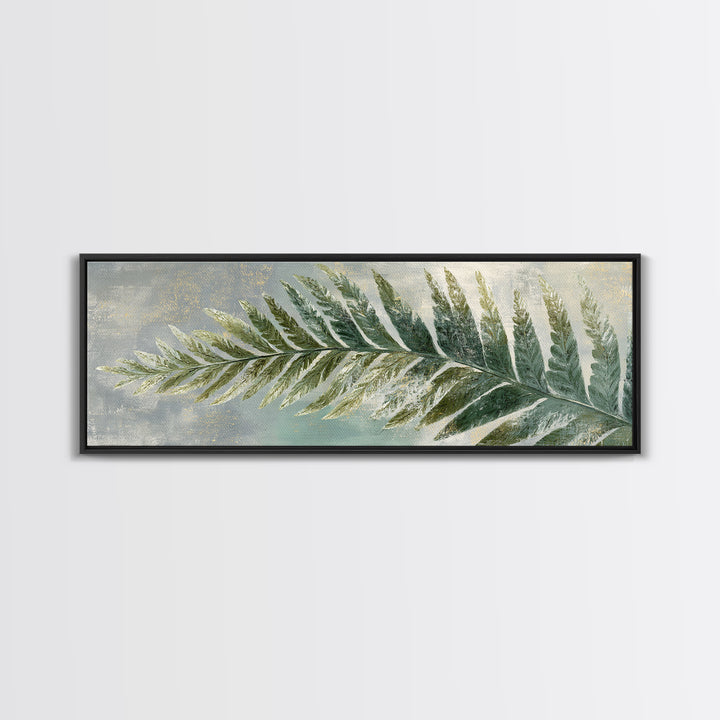 Green Fern Frond Closeup Canvas Print, Bathroom Art, Bathroom Wall Decor, Bathroom Decor, Fine Art, Spa, Bathroom Print, BAT-3x1-98