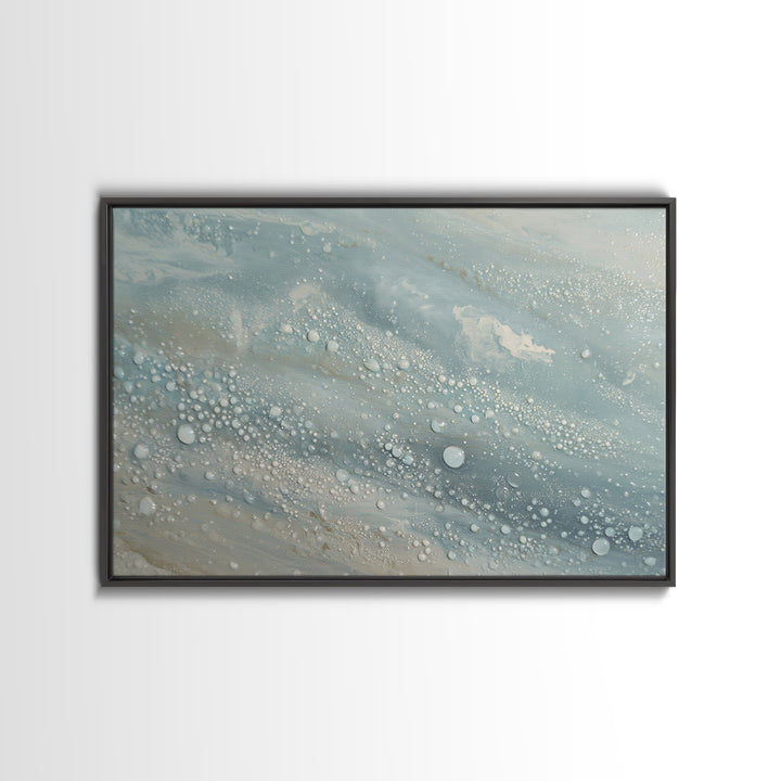 Soft Cloud and Rain Composition Framed Canvas Print, Bathroom Art, Digital Wall Art, Bathroom Decor, Spa, Unique Wall Art, BAT-3x2-23