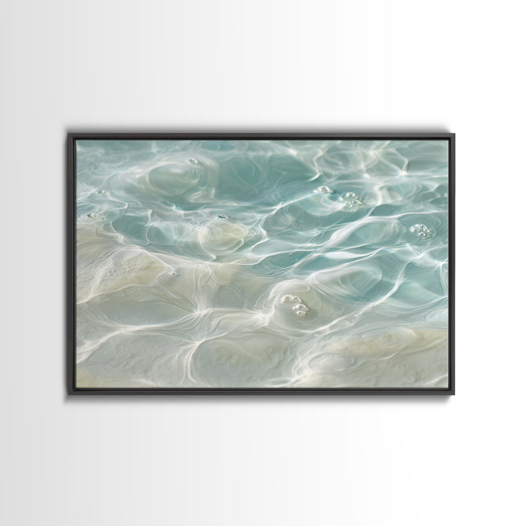 Abstract Water Ripples Canvas Print, Bathroom Art, Dog Portrait, Bathroom Decor, Abstract Art, Spa, Minimalist Wall Art, BAT-3x2-33