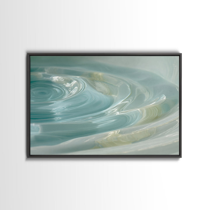 Abstract Water Ripples Canvas Print, Bathroom Art, Dog Portrait, Bathroom Decor, Abstract Art, Spa, Minimalist Wall Art, BAT-3x2-57