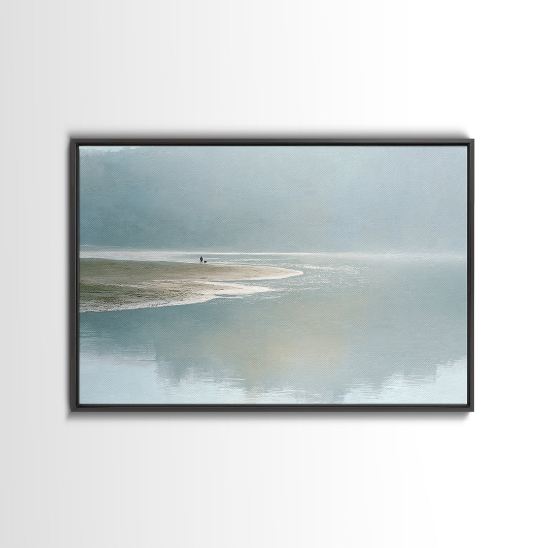 Misty Lake Scene Canvas Print, Bathroom Art, Canvas Wall Art, Bathroom Decor, Spa, Bathroom Wallpaper, Funny Bathroom Art, BAT-3x2-61