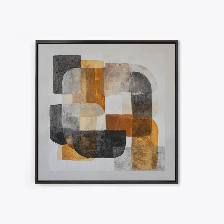 Abstract Charcoal Gestures on White Paper Canvas Print, Black and White Art, Photo Prints, Living Room Decor, Monochrome, BAW-1x1-100