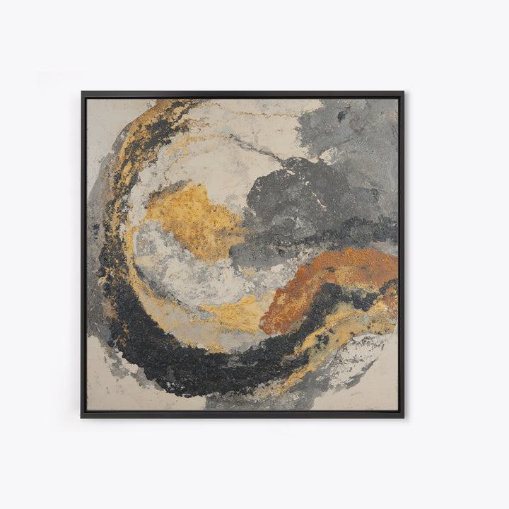 Abstract Marble Texture Canvas Print, Black and White Art, Original Art, Living Room Decor, Abstract Art, Monochrome, BAW-1x1-15