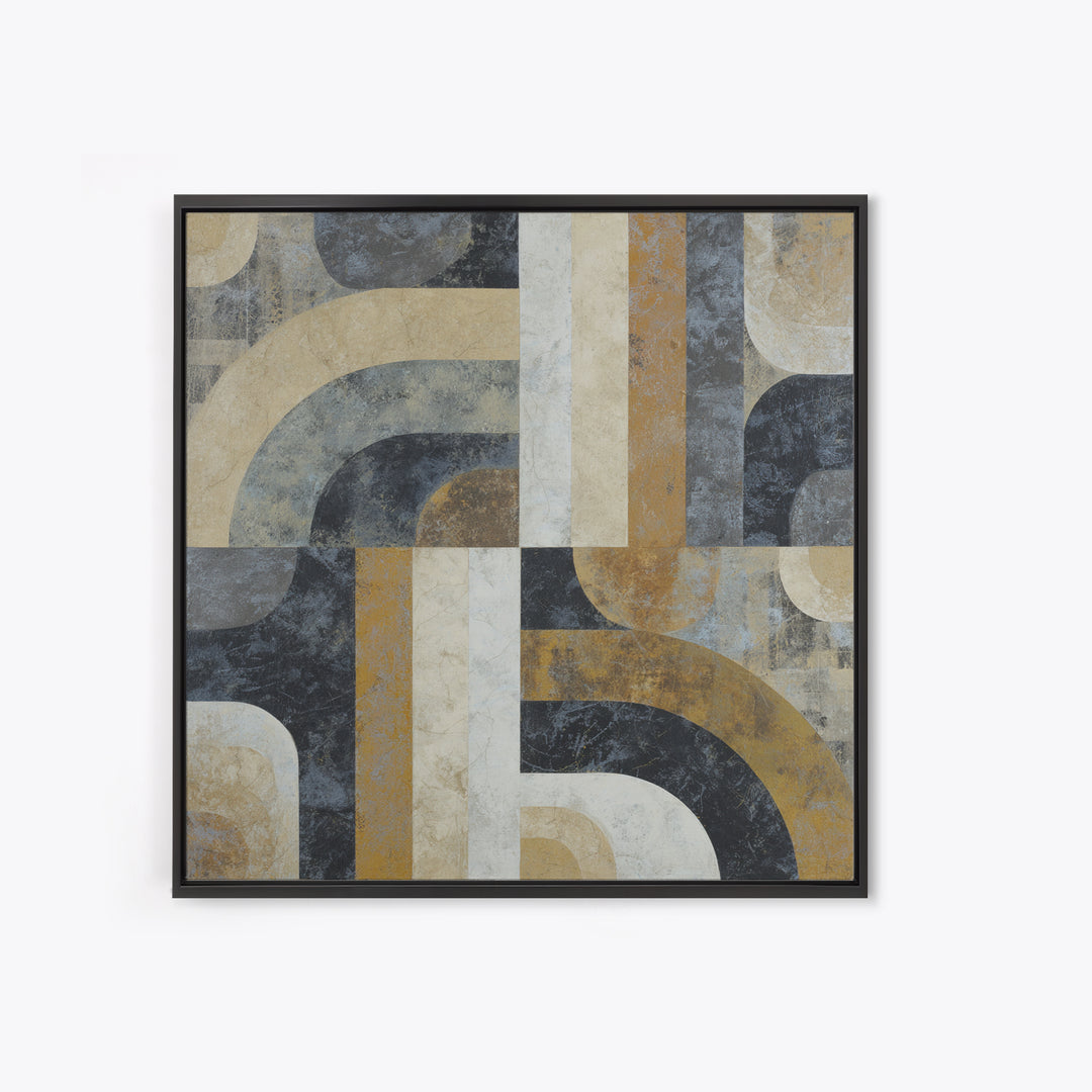 Abstract Marble Texture Framed Canvas Print, Black and White Art, Abstract Wall Art, Living Room Decor, Abstract Art, BAW-1x1-39