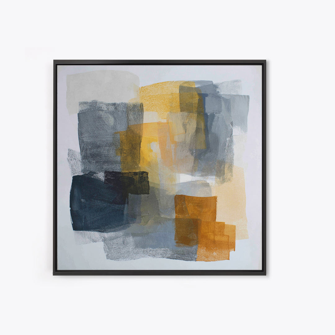 Abstract Charcoal Gestures on White Paper Canvas Print, Black and White Art, Living Room Decor, Abstract Art, Monochrome, BAW-1x1-4