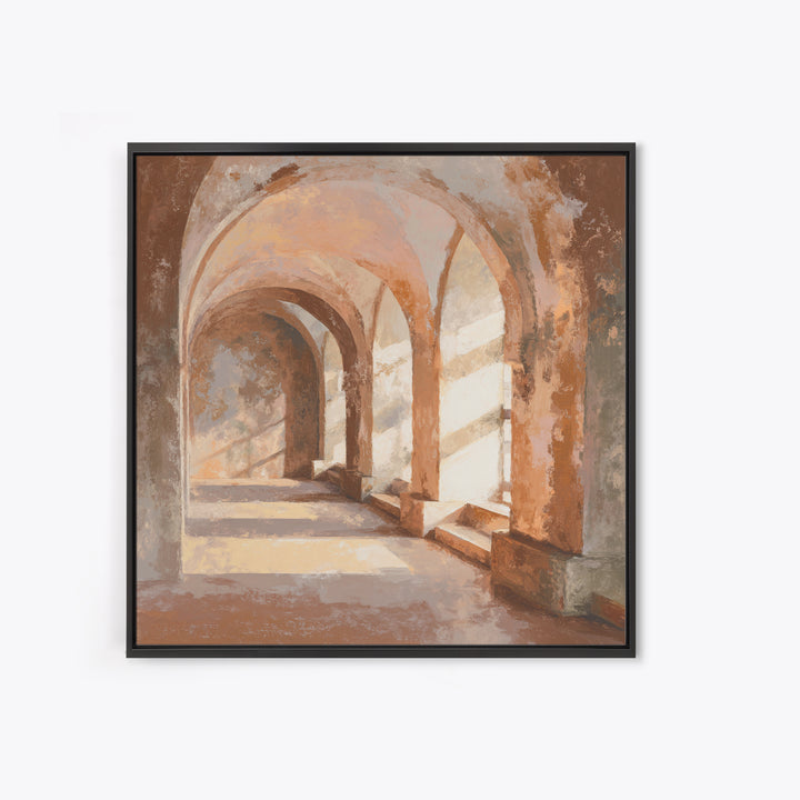 High Contrast Architectural Arches and Shadows Canvas Print, Black and White Art, Modern Art, Living Room Decor, Monochrome, BAW-1x1-51
