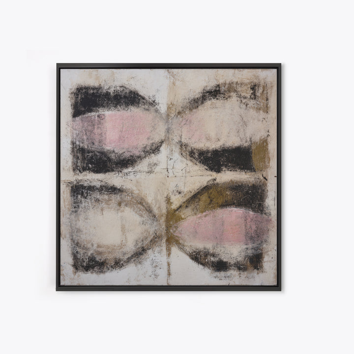 Abstract Charcoal Gestures on White Paper Canvas Print, Black and White Art, Printable Art, Living Room Decor, Monochrome, BAW-1x1-52