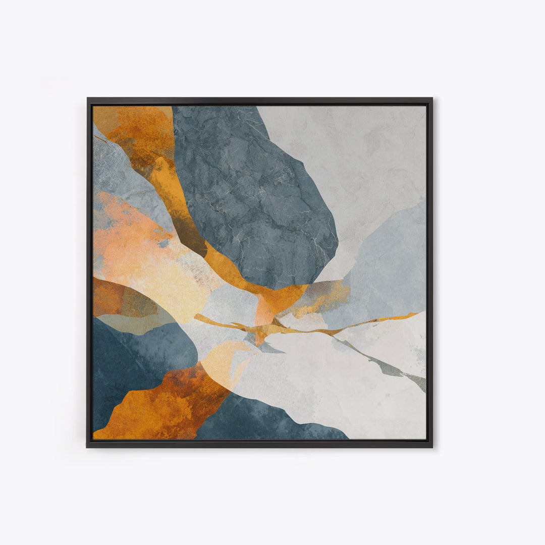 Abstract Marble Texture Framed Canvas Print, Black and White Art, Neutral Decor, Living Room Decor, Fine Art, Monochrome, BAW-1x1-63