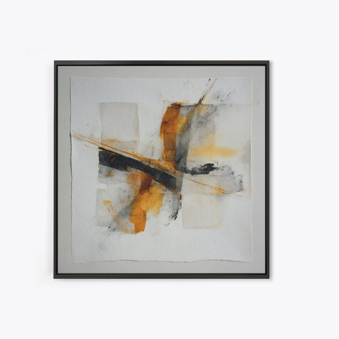 Abstract Charcoal Gestures on White Paper Canvas Print, Black and White Art, Retro Wall Art, Living Room Decor, Abstract Art, BAW-1x1-76