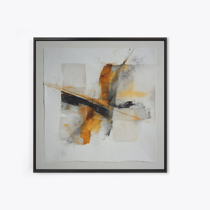 Abstract Charcoal Gestures on White Paper Canvas Print, Black and White Art, Retro Wall Art, Living Room Decor, Abstract Art, BAW-1x1-76