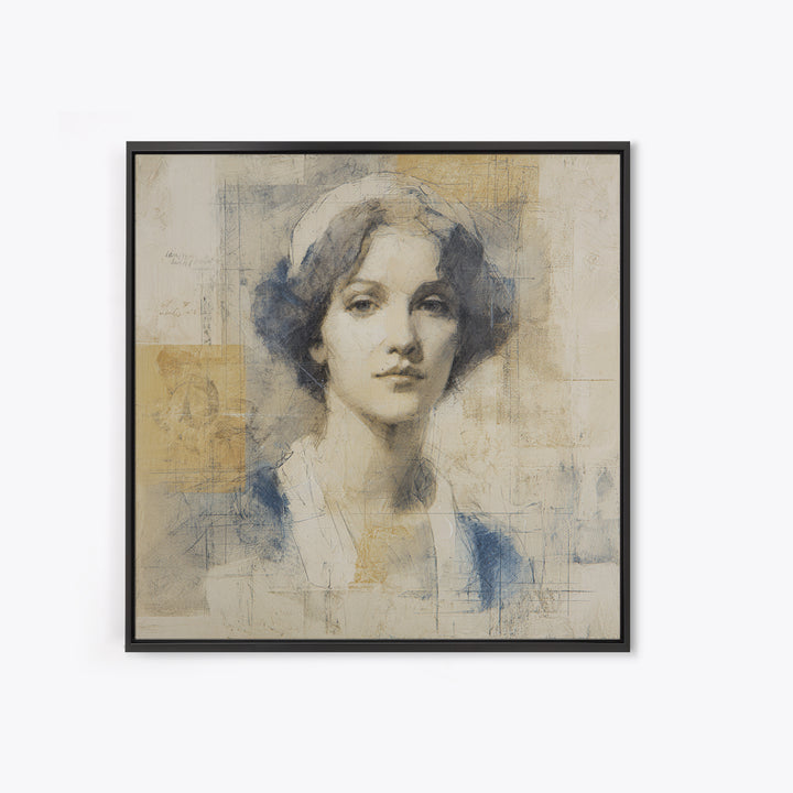 Classic Nude Figure Sketch Canvas Print, Black and White Art, Wall Decor, Living Room Decor, Fine Art, Monochrome, Abstract Art, BAW-1x1-81