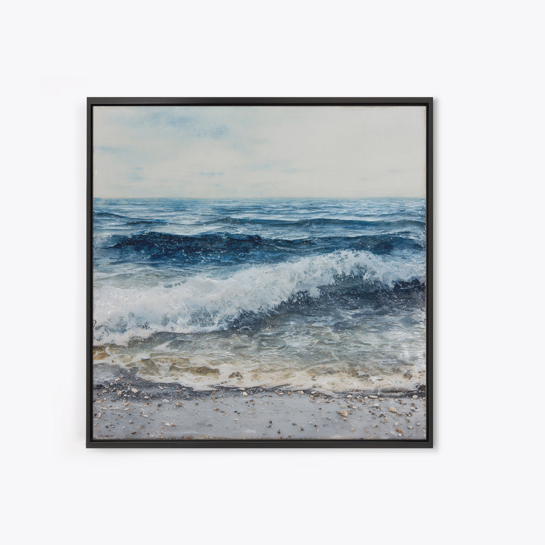 Stormy Ocean Wave Canvas Print, Black and White Art, Boho Decor, Living Room Decor, Fine Art, Monochrome, Halloween Decor, BAW-1x1-82